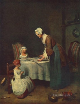 Jean Baptiste Simeon Chardin Painting - The Prayer before Me Jean Baptiste Simeon Chardin